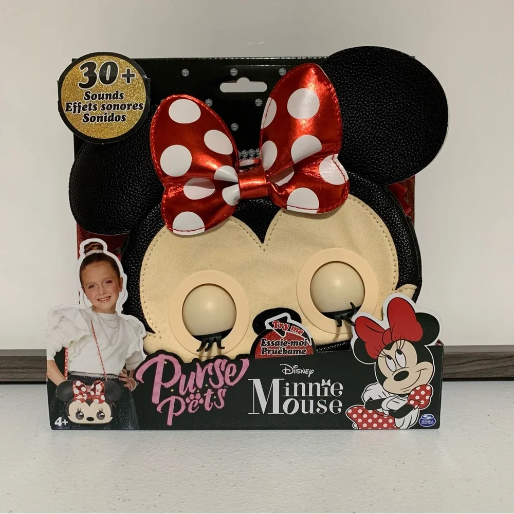 Purse Pets Disney Minnie Mouse 30+ Sounds Pet Toy & Crossbody Bag-NWT